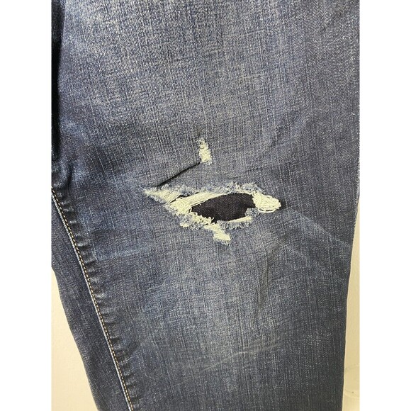 Lane Bryant Blue Jeans Skinny Girlfriend Mid Rise Womens Size 22 Distressed - Picture 14 of 14